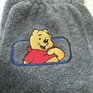 Vintage Disney Winnie The Pooh‎ Bear Fleece Mittens Embroidered Adult Teen Size